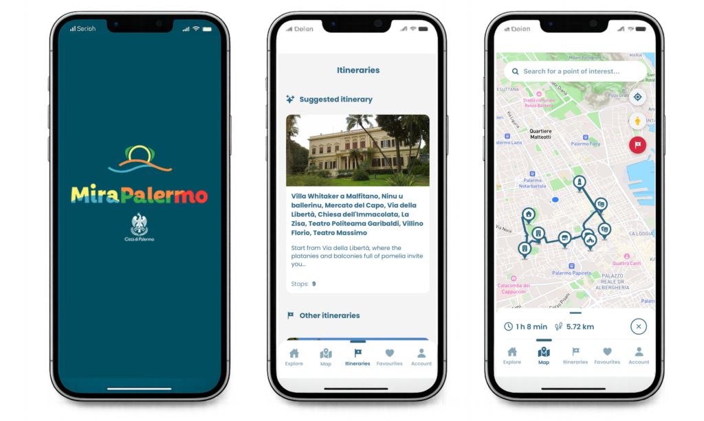 schermate app mirapalermo